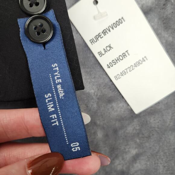 Ryan Seacrest distinction suit Jacket 100% Wool Slim Fit 40S - Picture 8 of 10